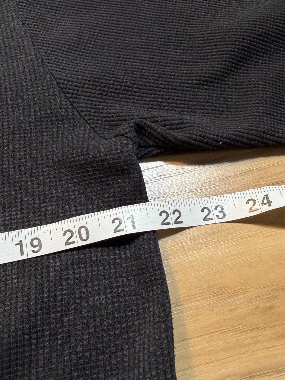 Men's Black Thermal Waffle Knit Sweater